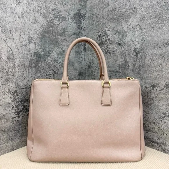 Prada Galleria Saffiano Calfskin (Dusty Pink) Large Leather Double Zip Tote - Picture 3 of 11